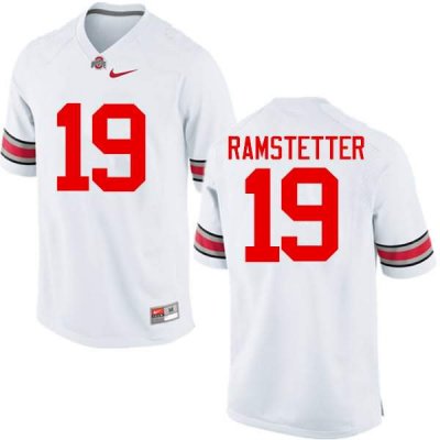 NCAA Ohio State Buckeyes Men's #19 Joe Ramstetter White Nike Football College Jersey MUA2145QB